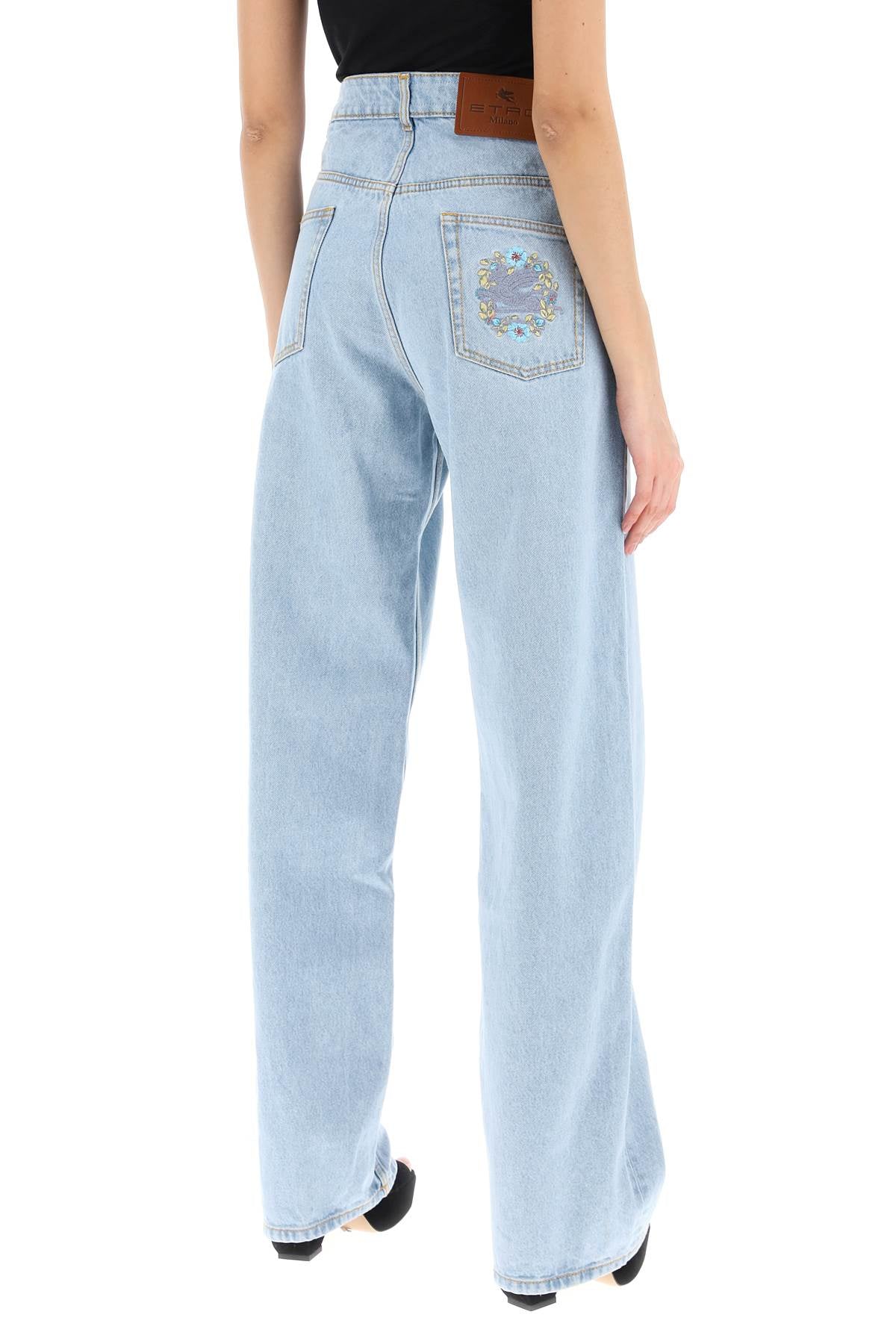 Low-waisted Baggy Jeans  - Light Blue