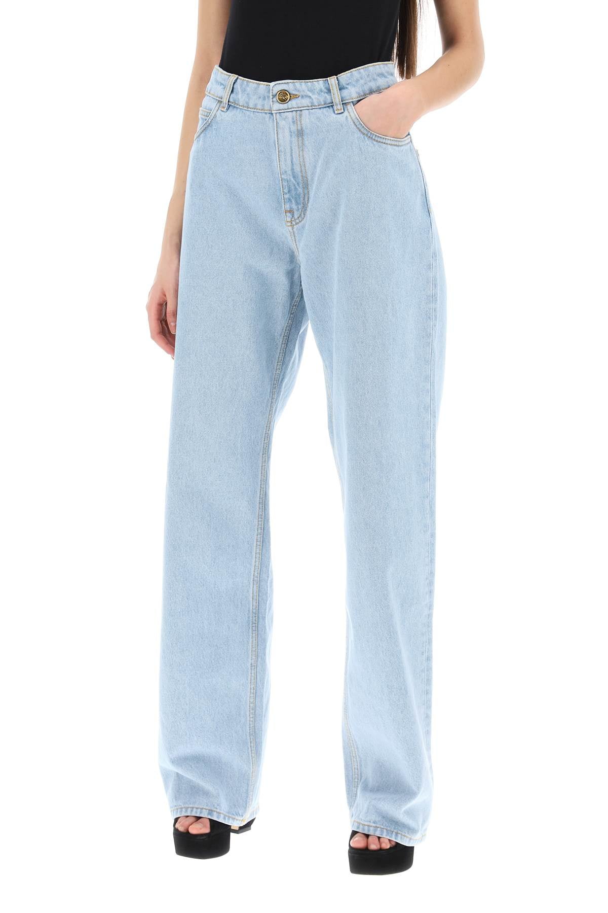 Low-waisted Baggy Jeans  - Light Blue