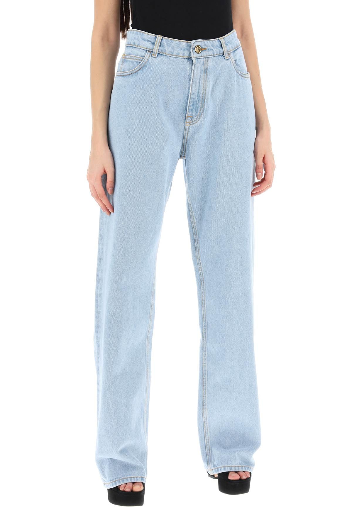 Low-waisted Baggy Jeans  - Light Blue