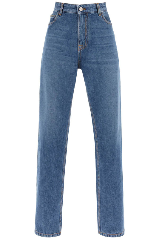 Low-waisted Baggy Jeans  - Blue