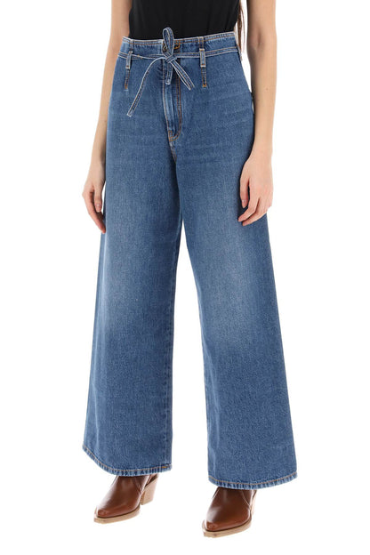 Wide Leg Jeans  - Blue