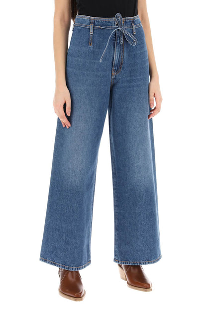 Wide Leg Jeans  - Blue