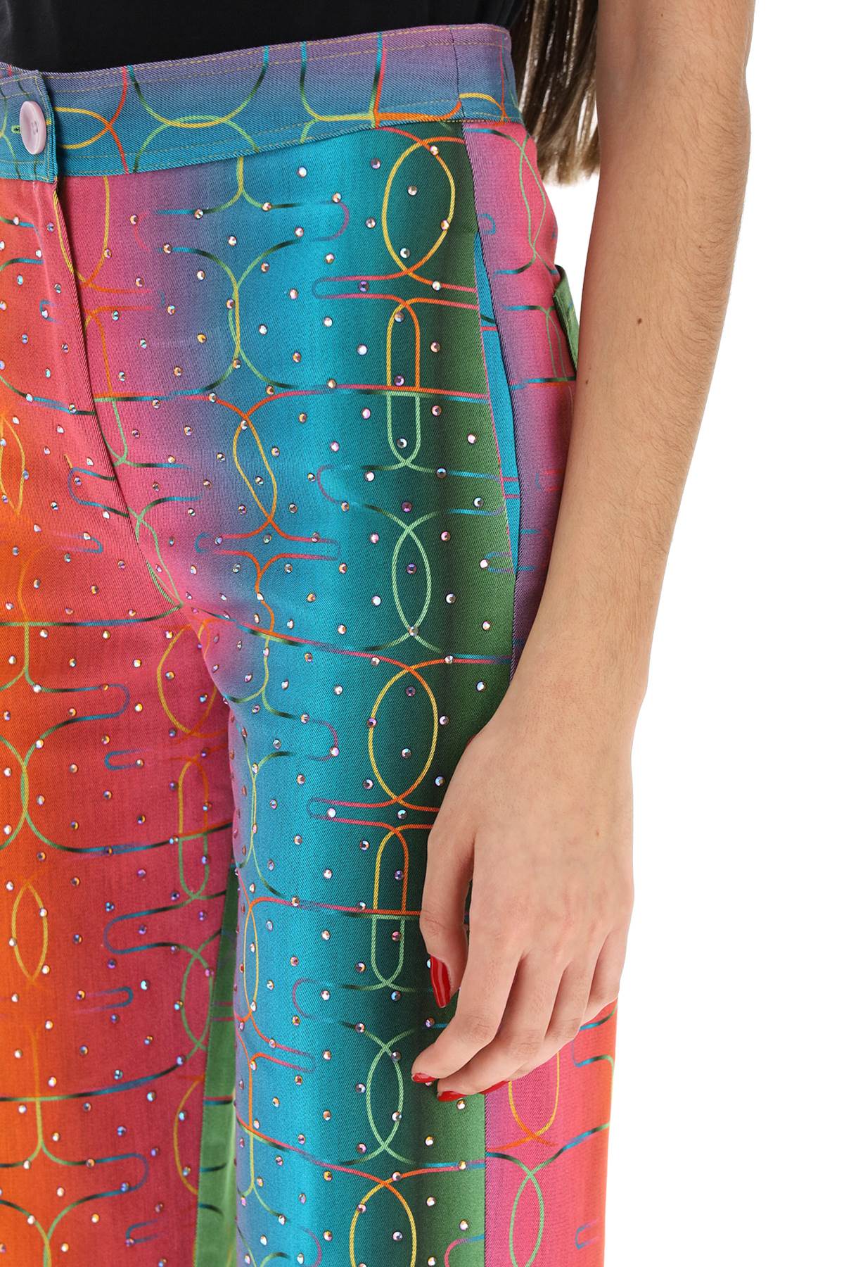 'bery' Multicolor Rhinestone Pants  - Multicolor