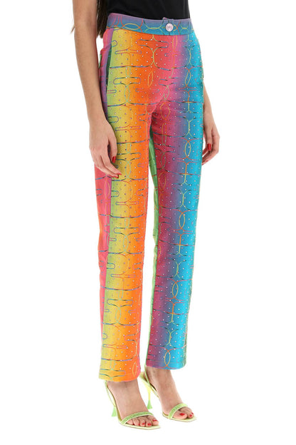 'bery' Multicolor Rhinestone Pants  - Multicolor