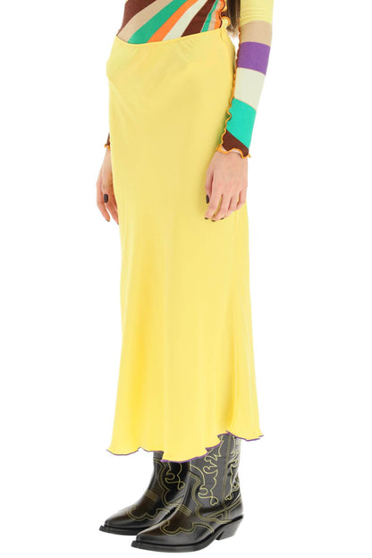 'prim' Satin Midi Skirt  - Giallo