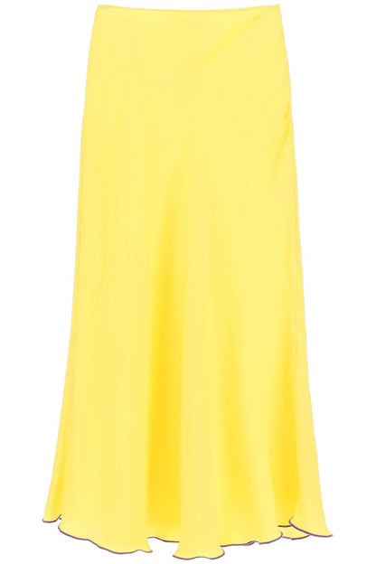 'prim' Satin Midi Skirt  - Giallo