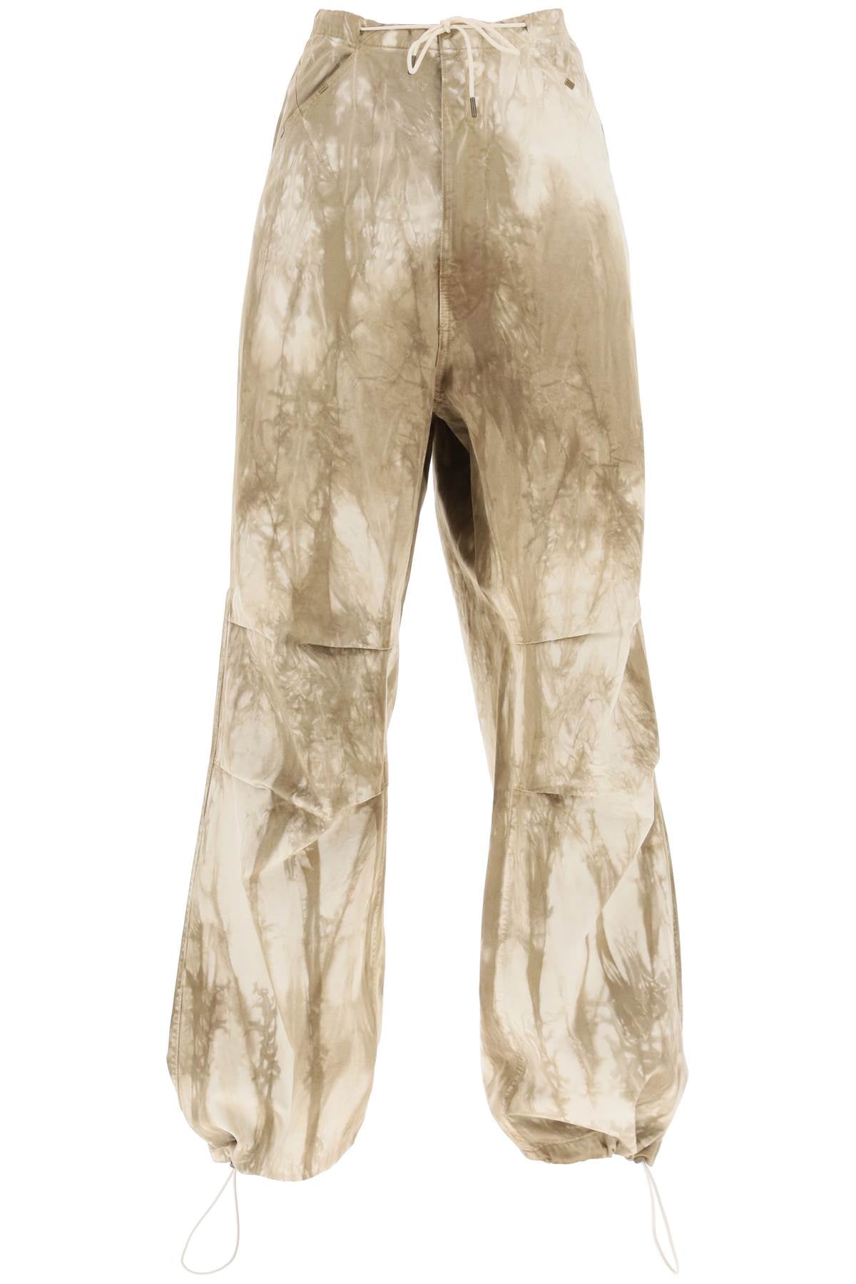 Daisy Tie-dye Baggy Pants  - Green