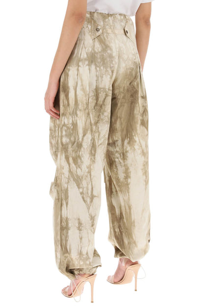 Daisy Tie-dye Baggy Pants  - Green