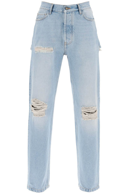 Naomi Jeans With Rips And Cut Outs  - Light Blue