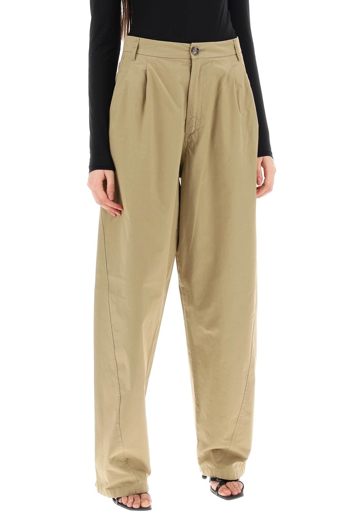 'phebe' Poplin Pants  - Beige