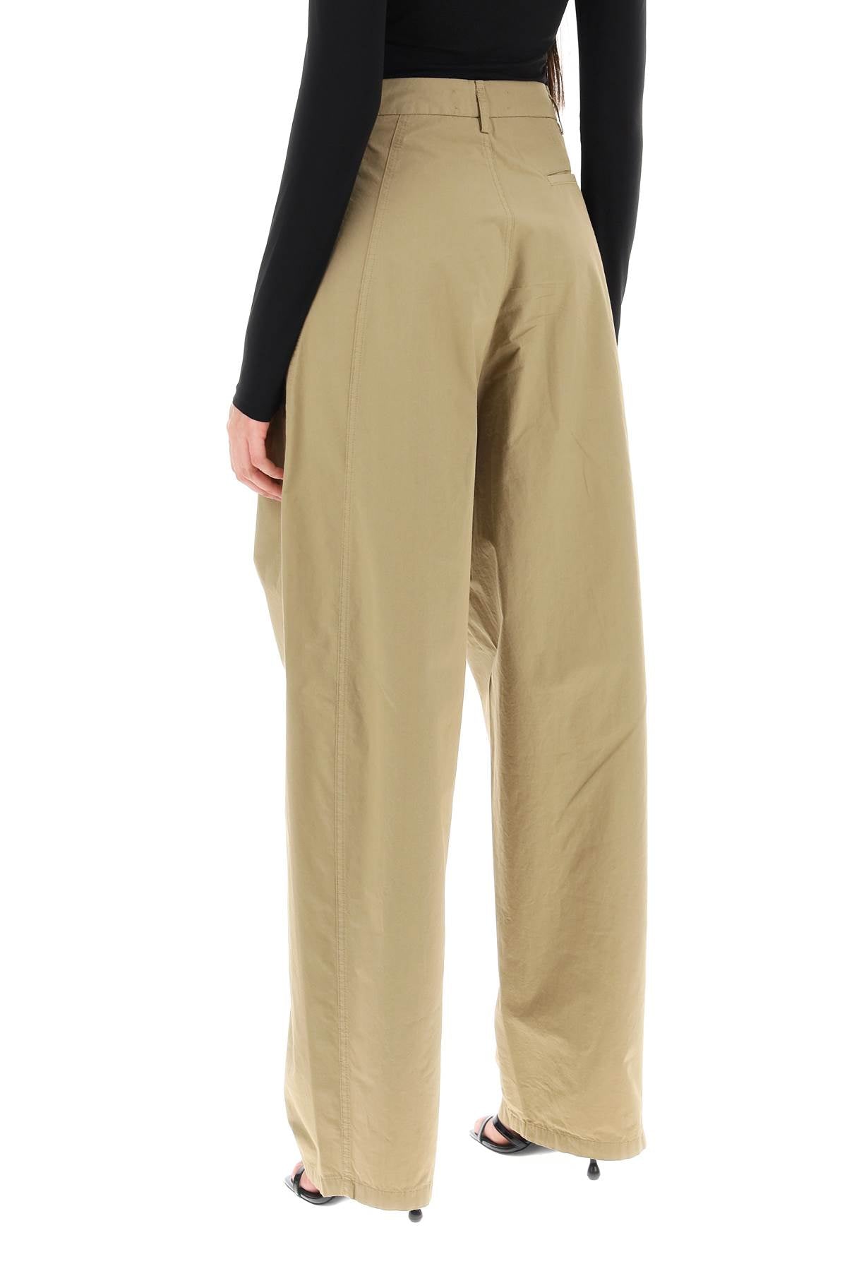 'phebe' Poplin Pants  - Beige