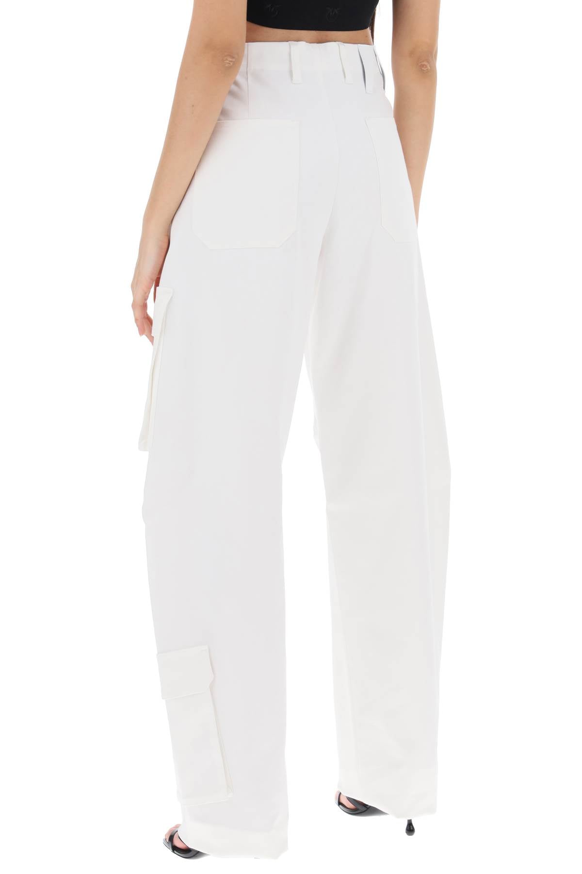 Rose Cargo Pants  - White