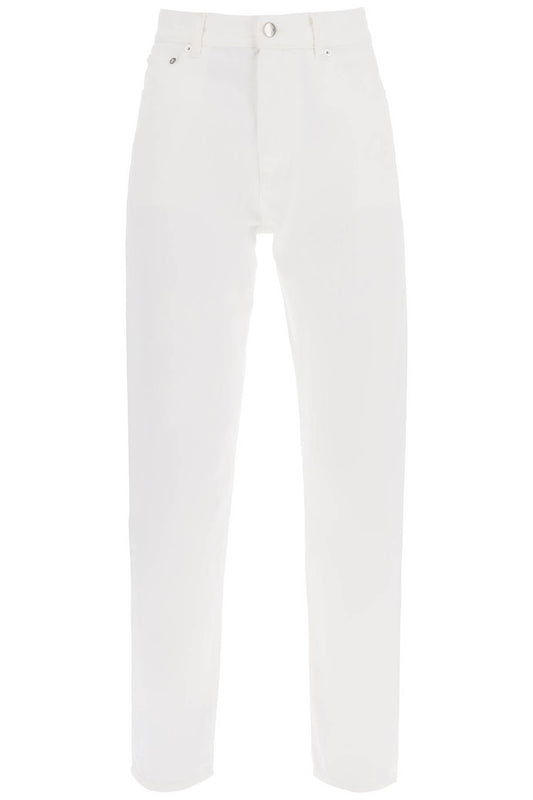 Cropped Straight Cut Jeans  - Bianco