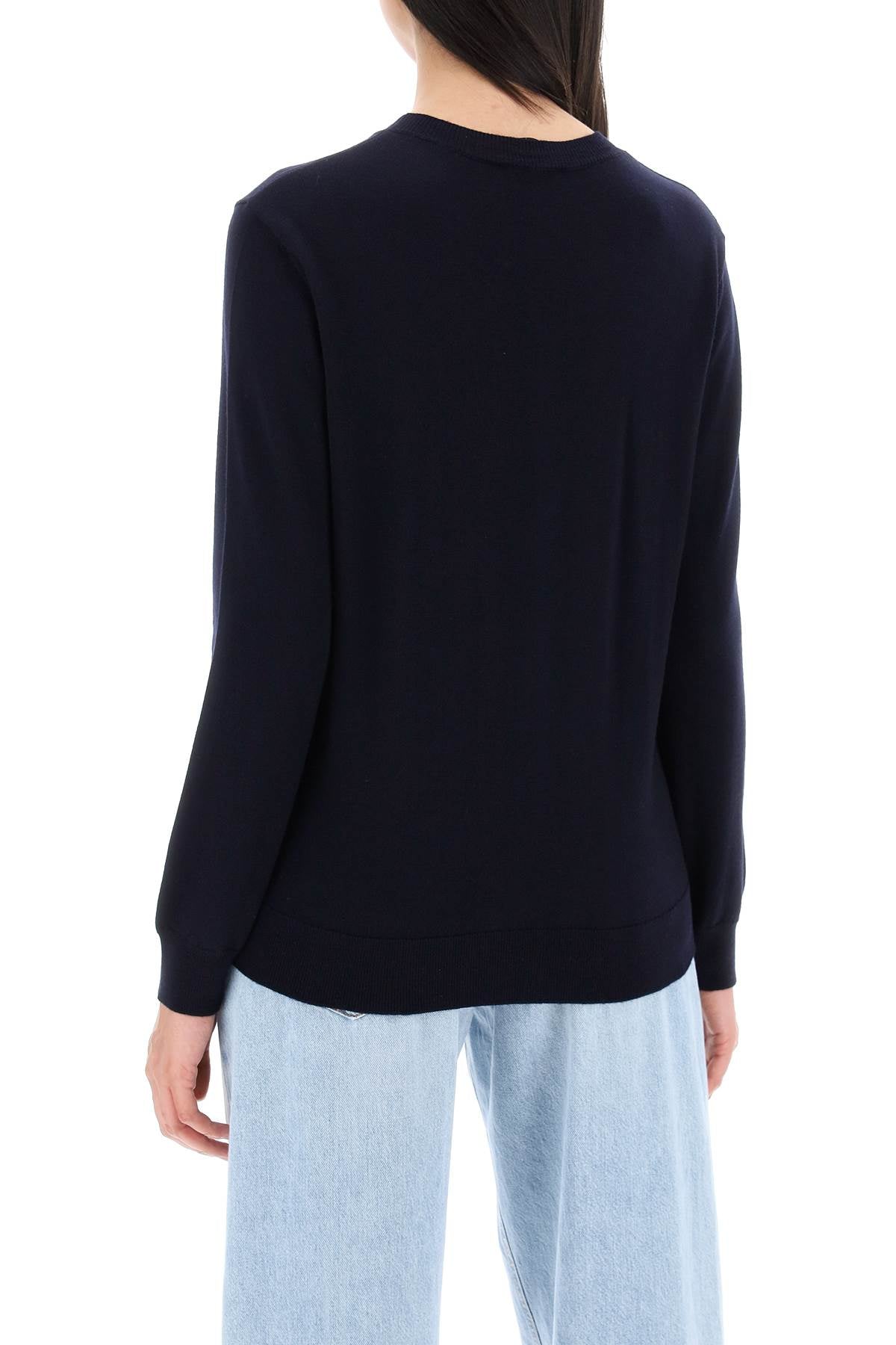 Wool Crewneck Pullover  - Blue