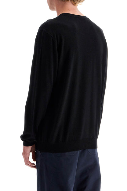 Wool Crewneck Pullover  - Black