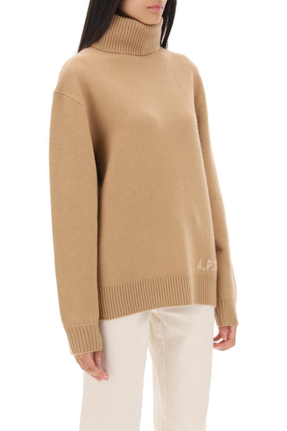 'walter' Virgin Wool Turtleneck Sweater  - Beige