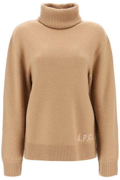 'walter' Virgin Wool Turtleneck Sweater  - Beige