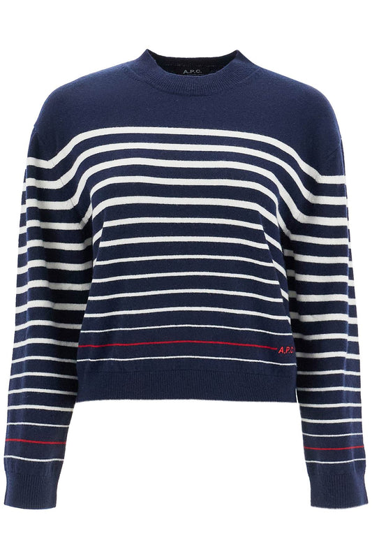 "striped Wool Billie Pullover  - Blue