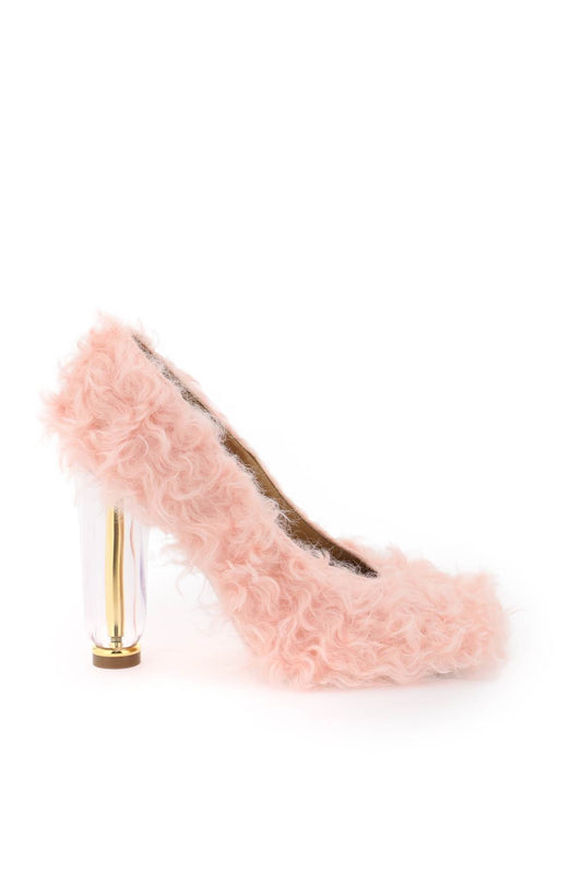 Faux Fur Pumps  - Rosa