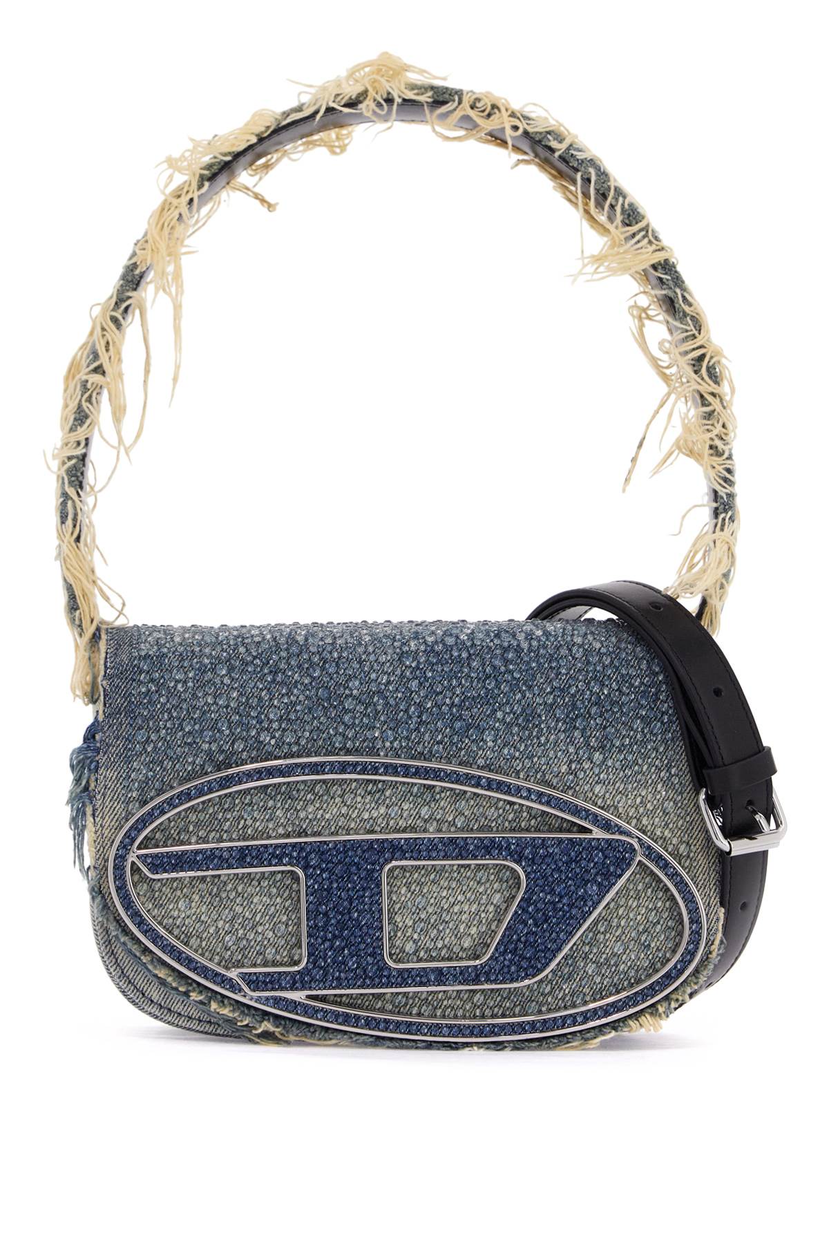 1dr Denim And Crystal Shoulder Bag  - Blue