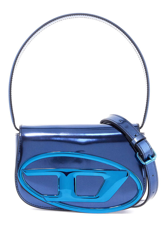 1dr Metallic Leather Shoulder Bag  - Blue