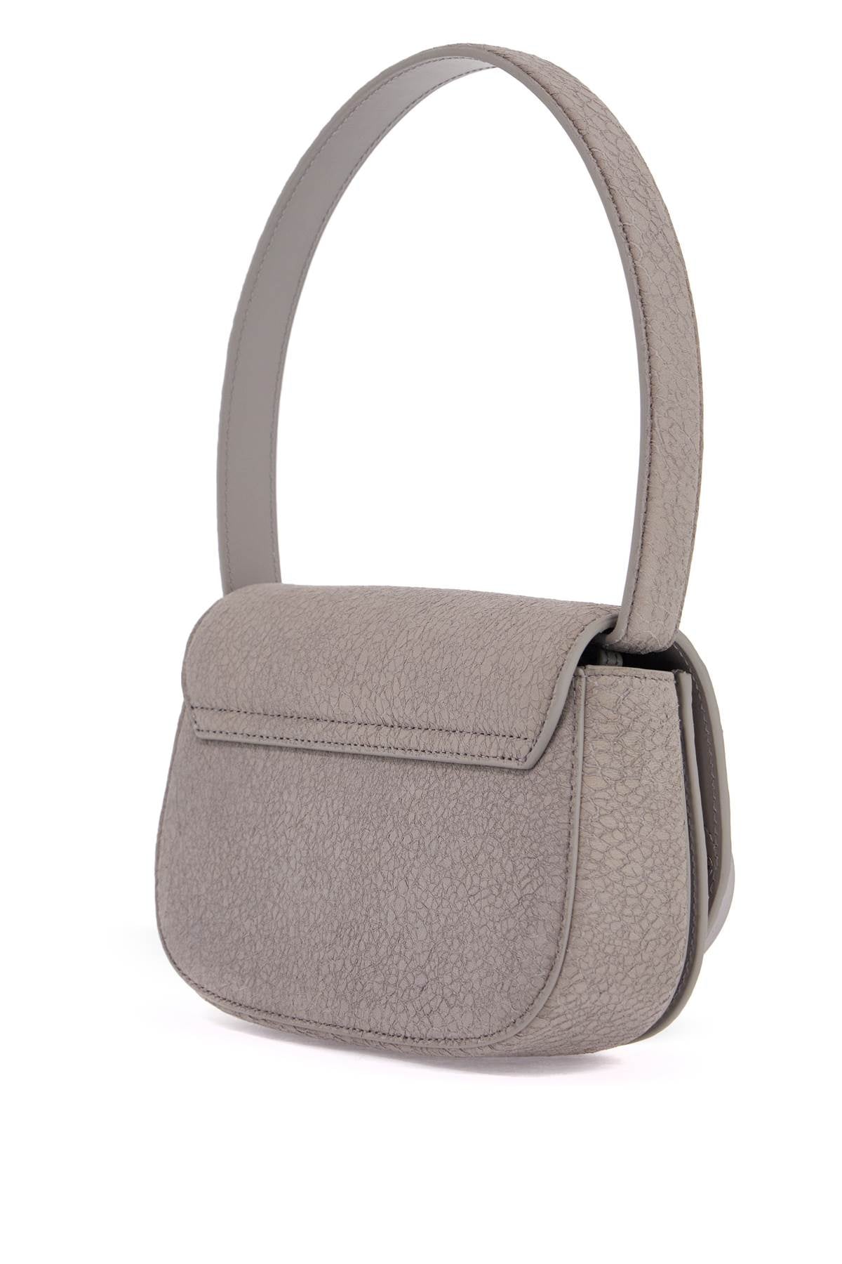 1dr Leather Shoulder Bag With Dry Finish  - Grey