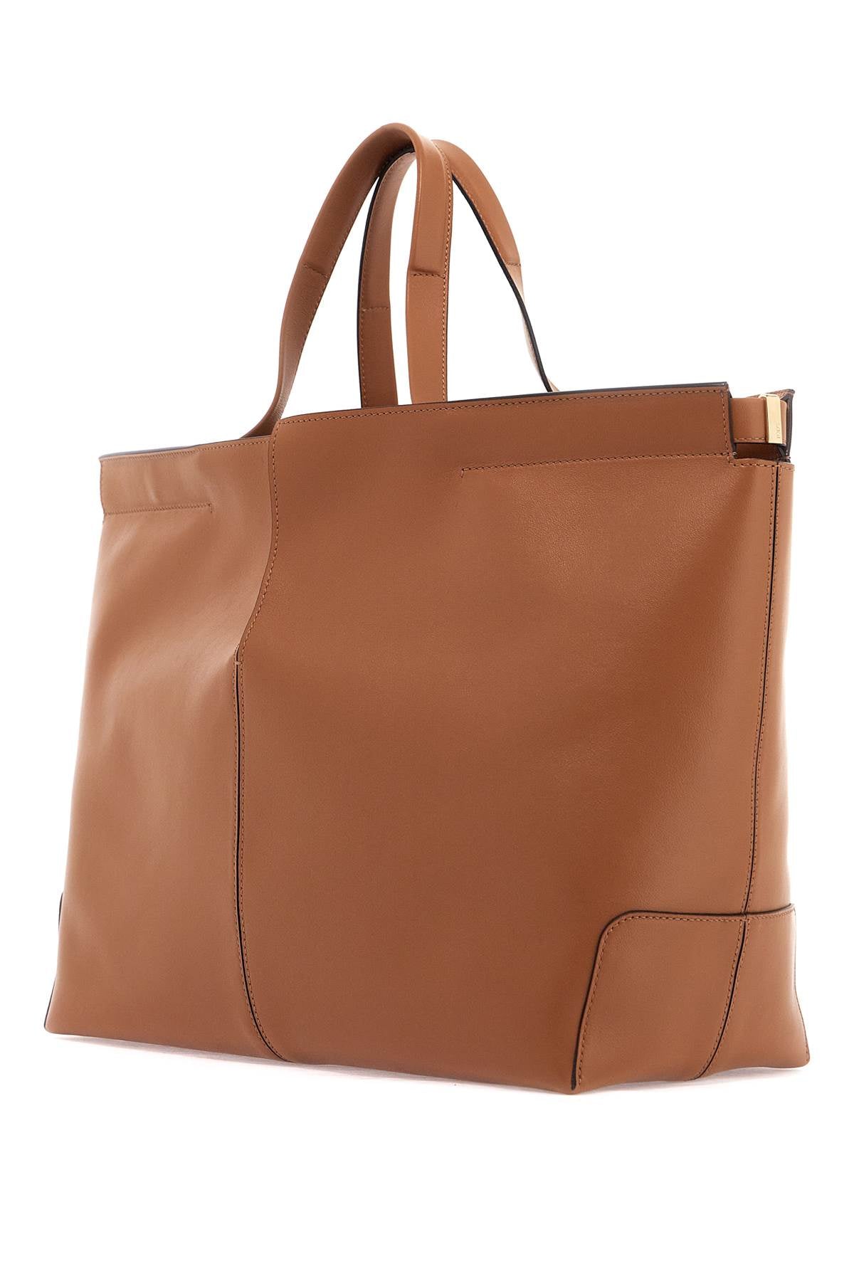 Medium Folio Handbag  - Brown