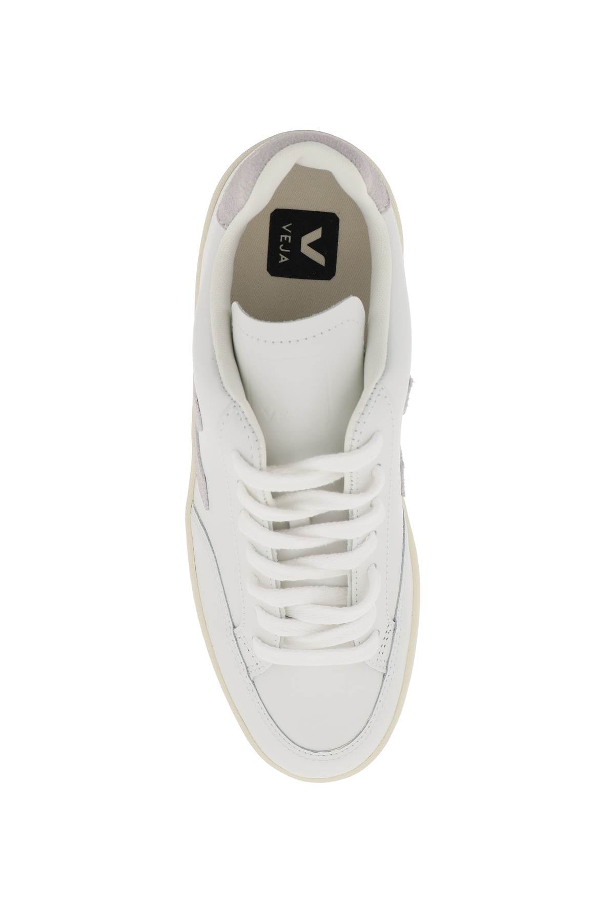 Leather V-12 Sneakers  - White