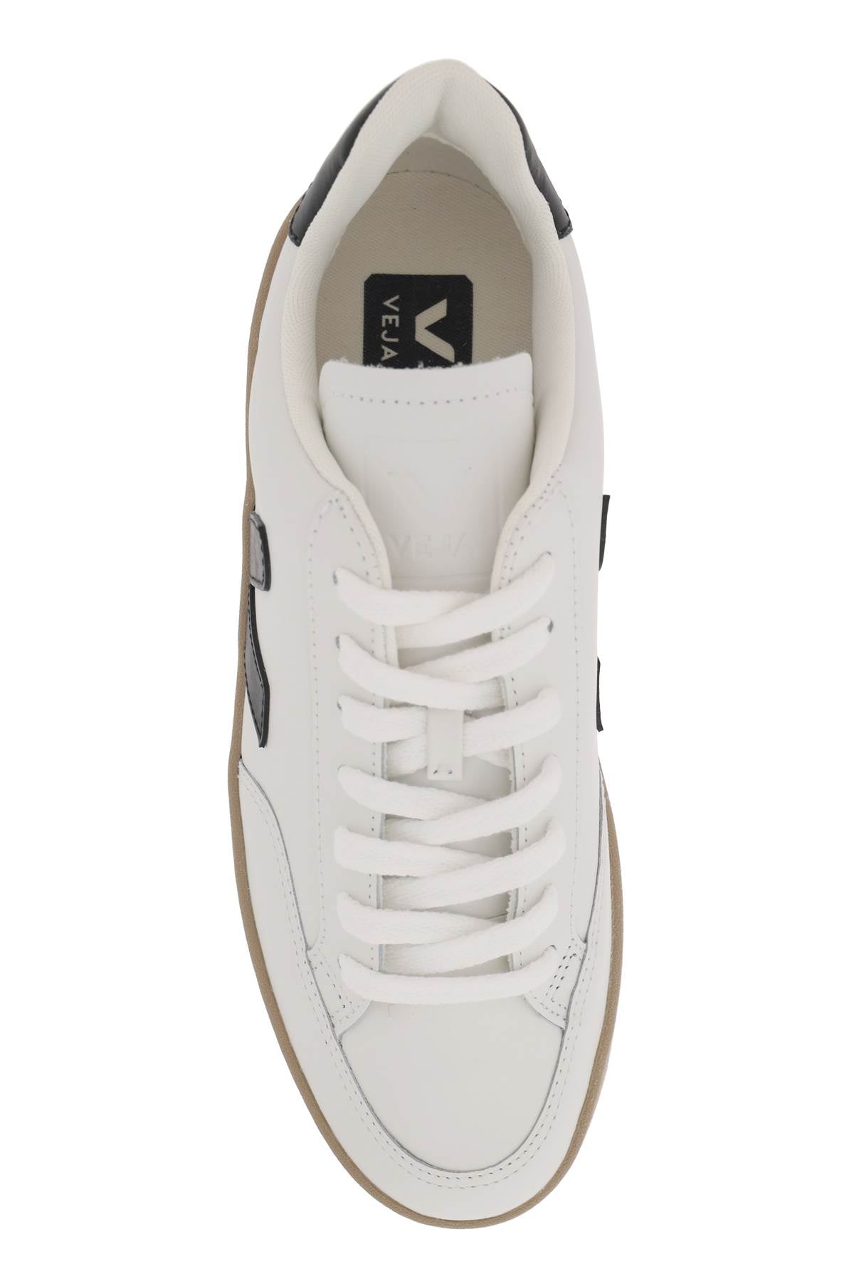 Leather V-12 Sneakers  - White