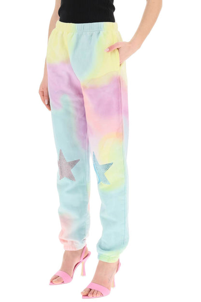 'scholastic' Tie-dye Jogger Pants With Rhinestones  - Multicolor