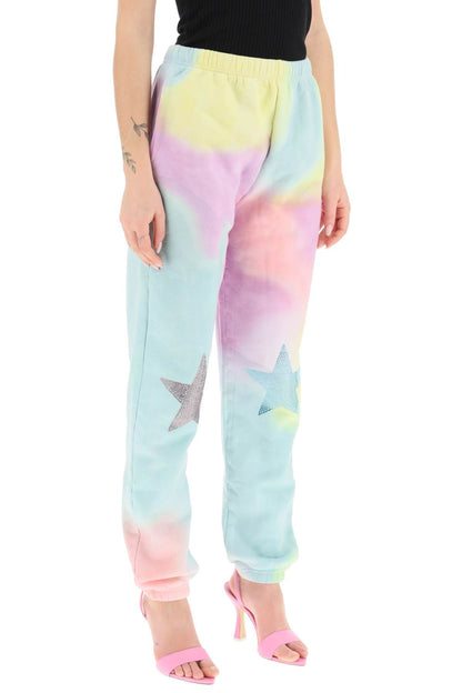 'scholastic' Tie-dye Jogger Pants With Rhinestones  - Multicolor