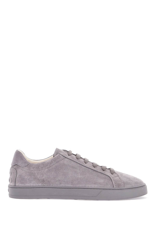 Lace-up Shoes In Suede Mouse Grey With Rubber Sole  - Grey