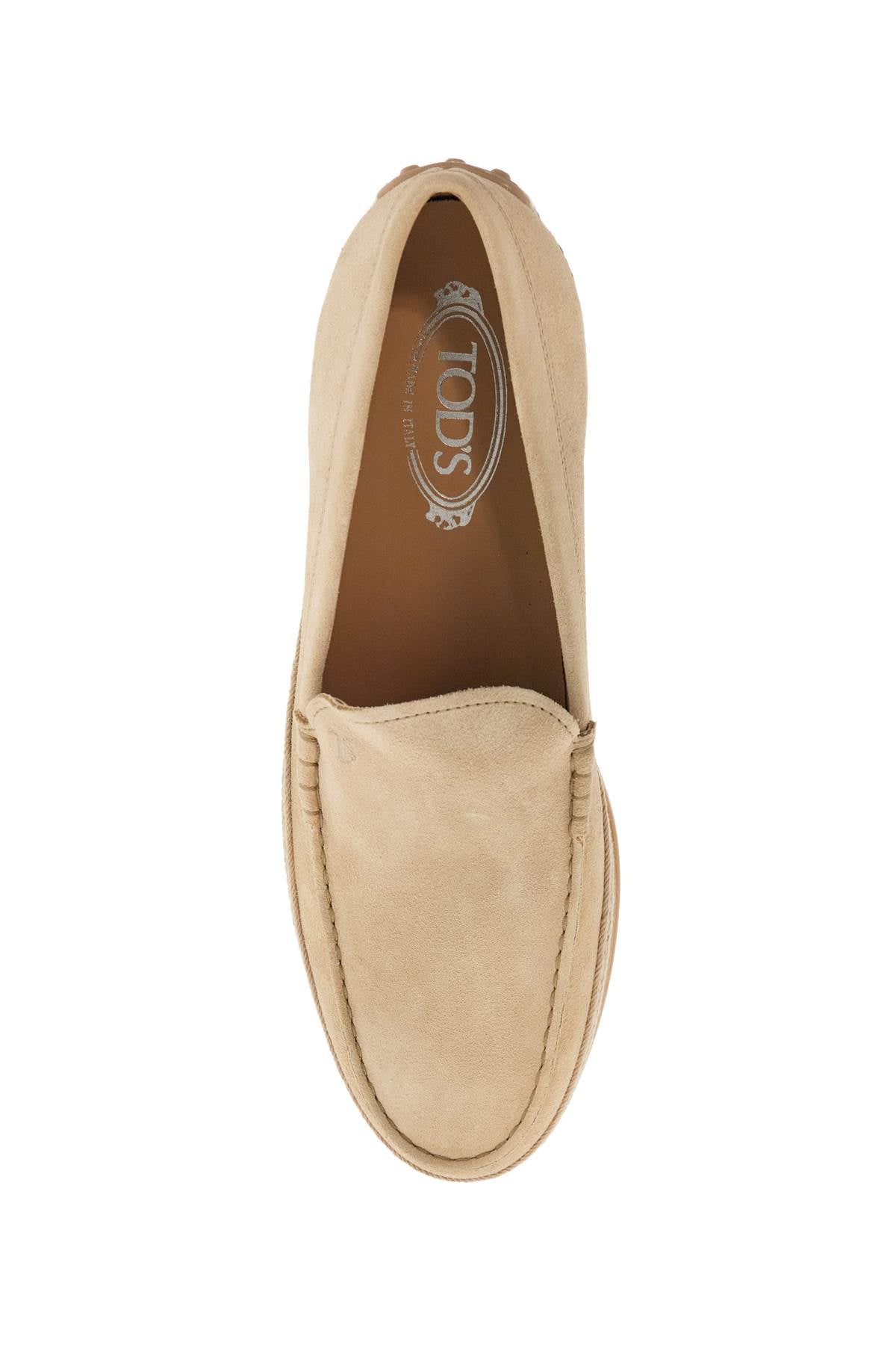 Beige Woven Leather Slip-on Loafers With Rubber Sole  - Beige