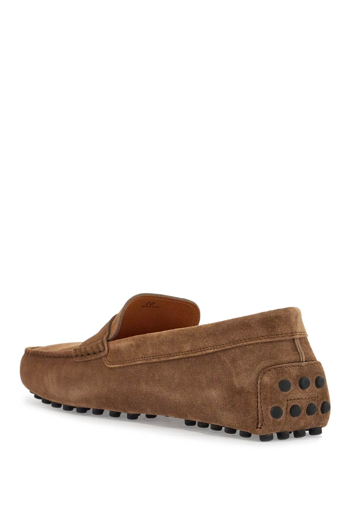 Light Walnut Leather Driving Moccasin  - Brown