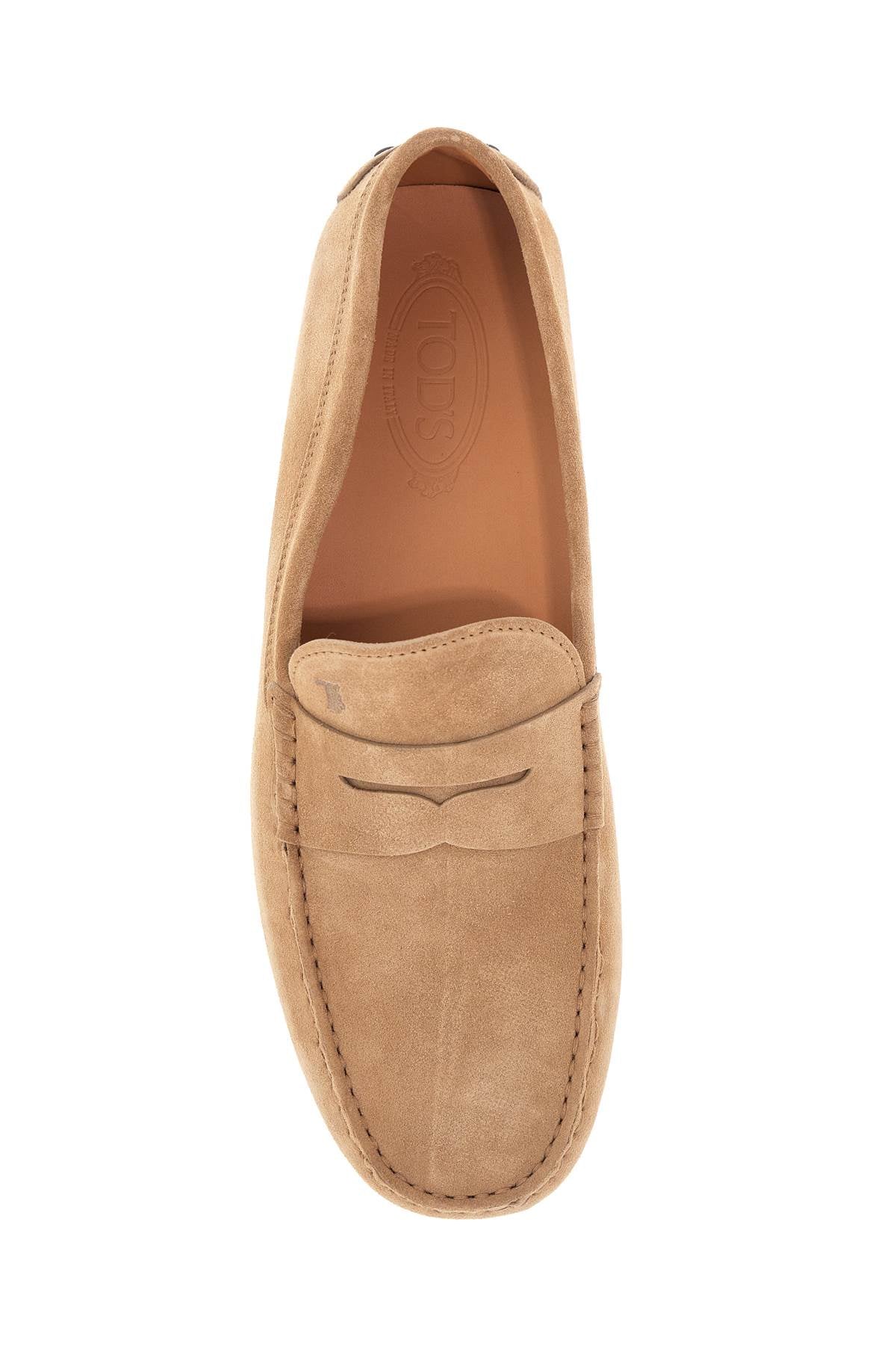 Bisquit Leather Moccasin With Rubber Sole  - Beige