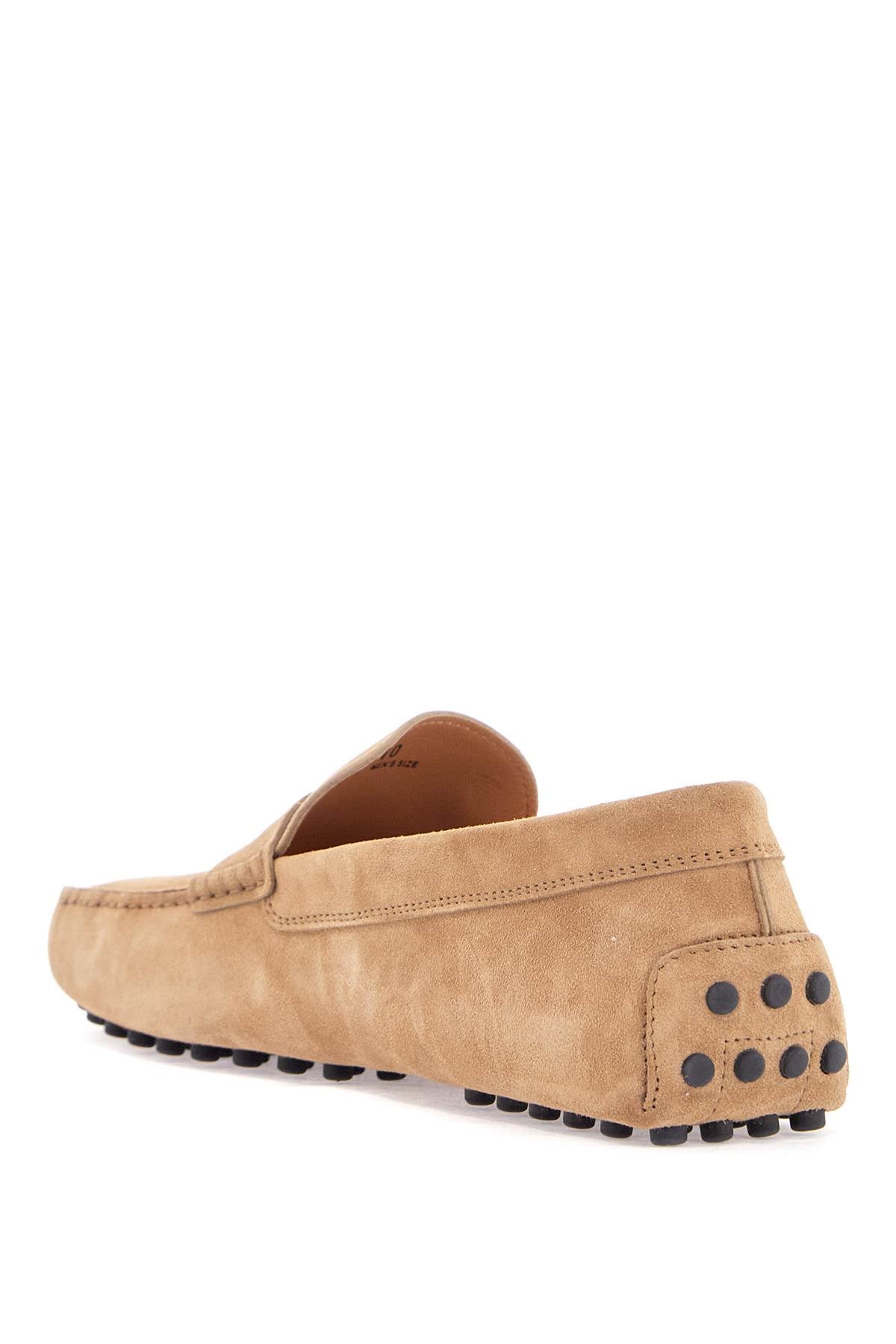 Bisquit Leather Moccasin With Rubber Sole  - Beige