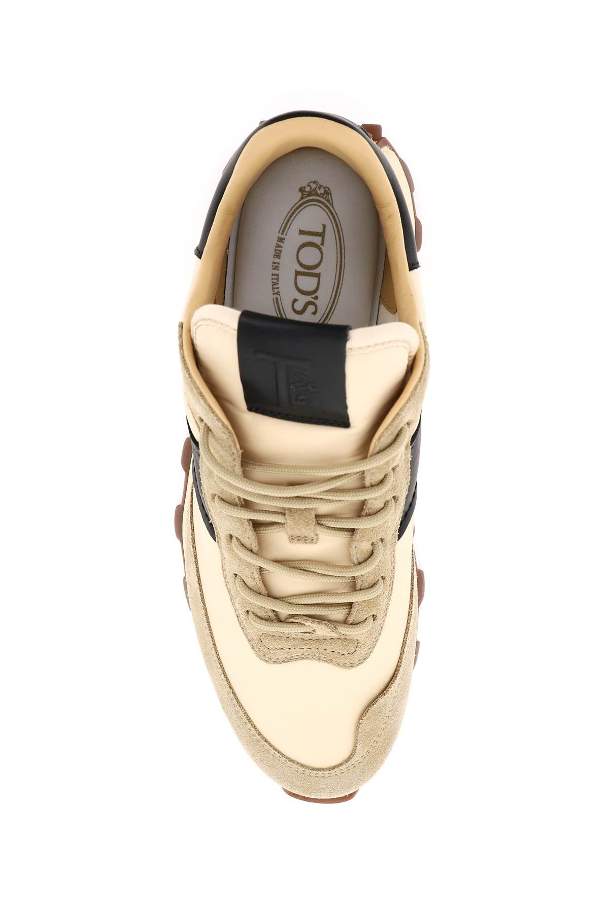 Suede Leather And Nylon 1t Sneakers  - Beige