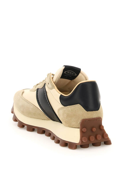 Suede Leather And Nylon 1t Sneakers  - Beige