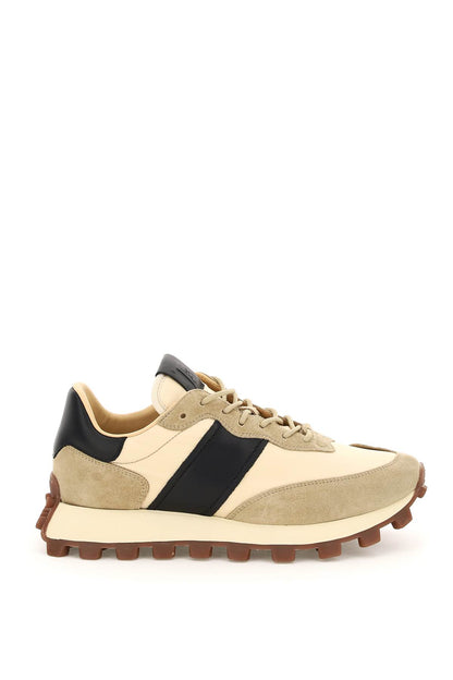 Suede Leather And Nylon 1t Sneakers  - Beige