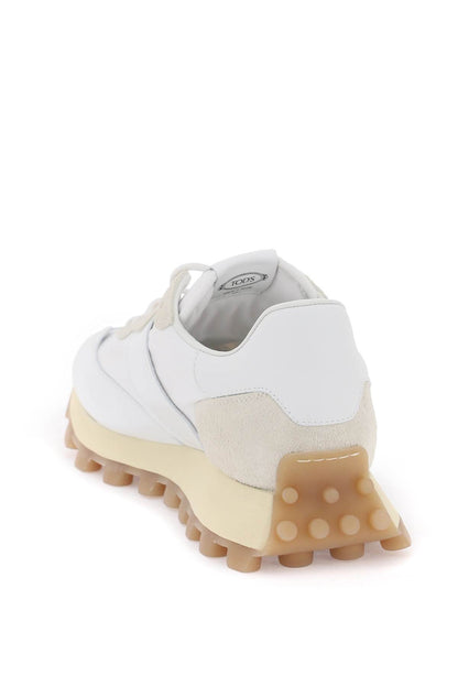 Leather And Fabric 1t Sneakers  - White