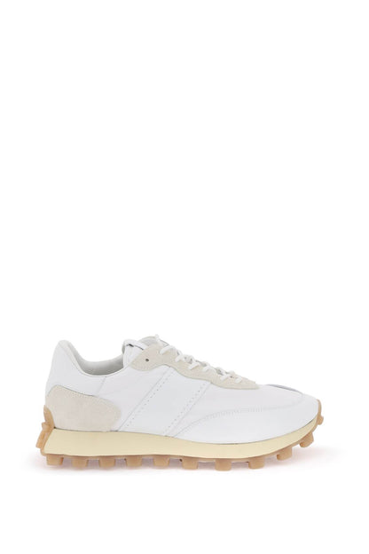 Leather And Fabric 1t Sneakers  - White