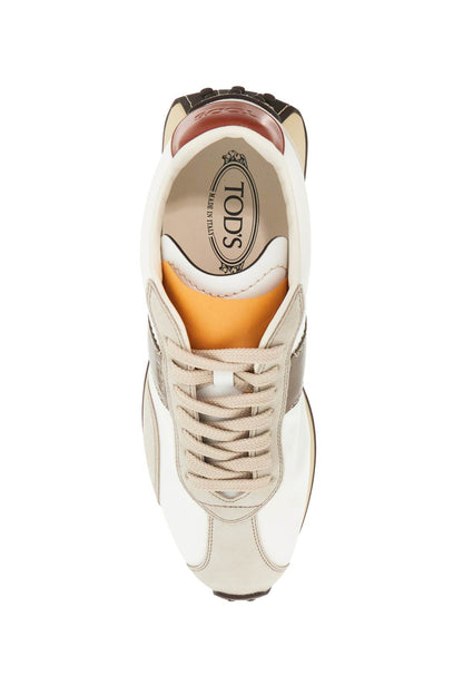 Vintage Leather And Canvas T Sneakers  - White