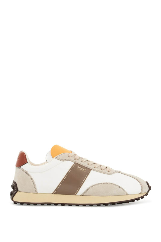 Vintage Leather And Canvas T Sneakers  - White