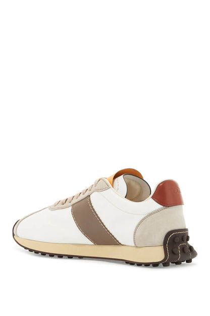 Vintage Leather And Canvas T Sneakers  - White