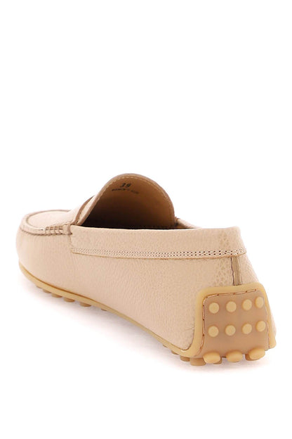 City Gommino Leather Loafers  - Neutro