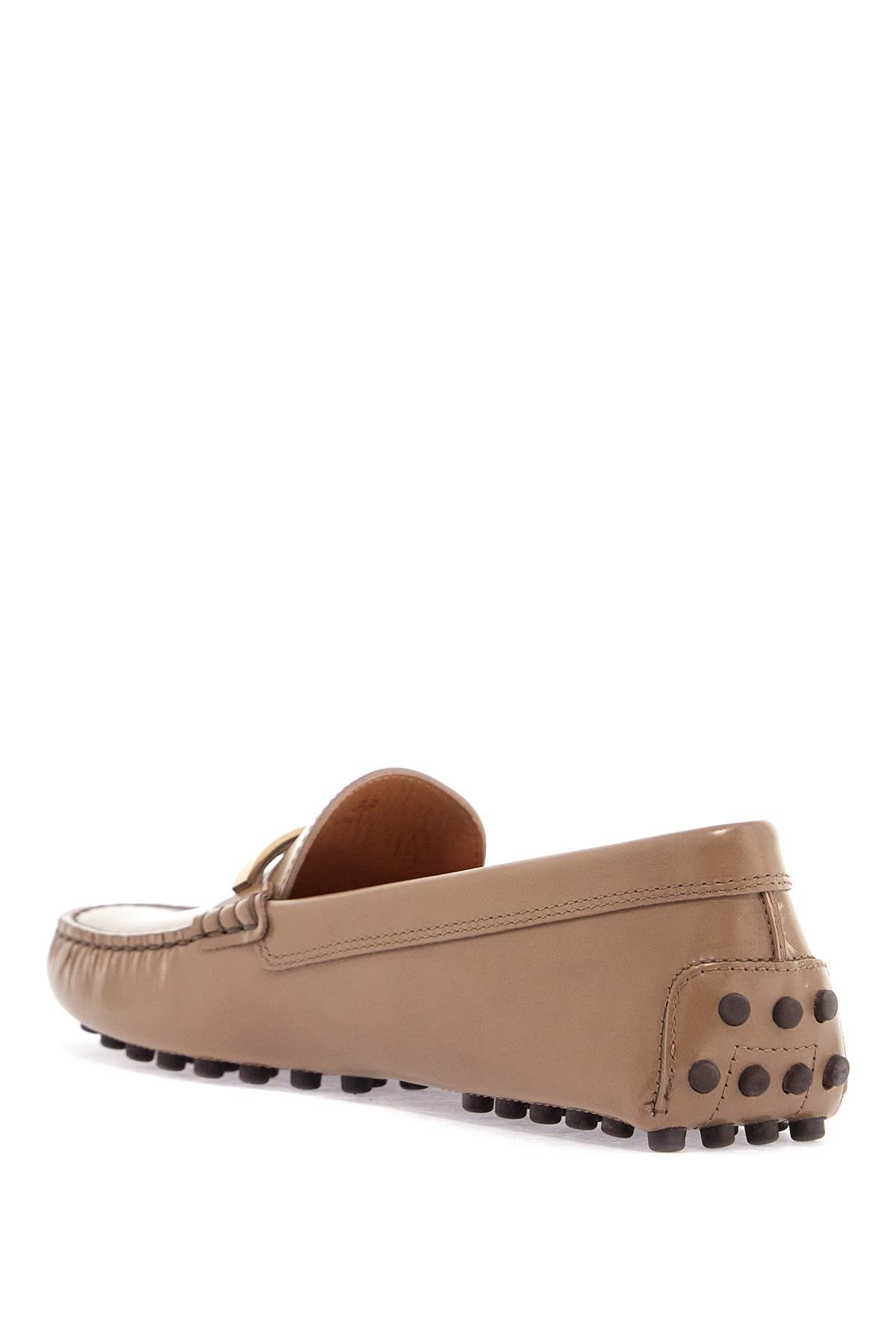 Cappuccino Leather Driving Moccasin  - Beige