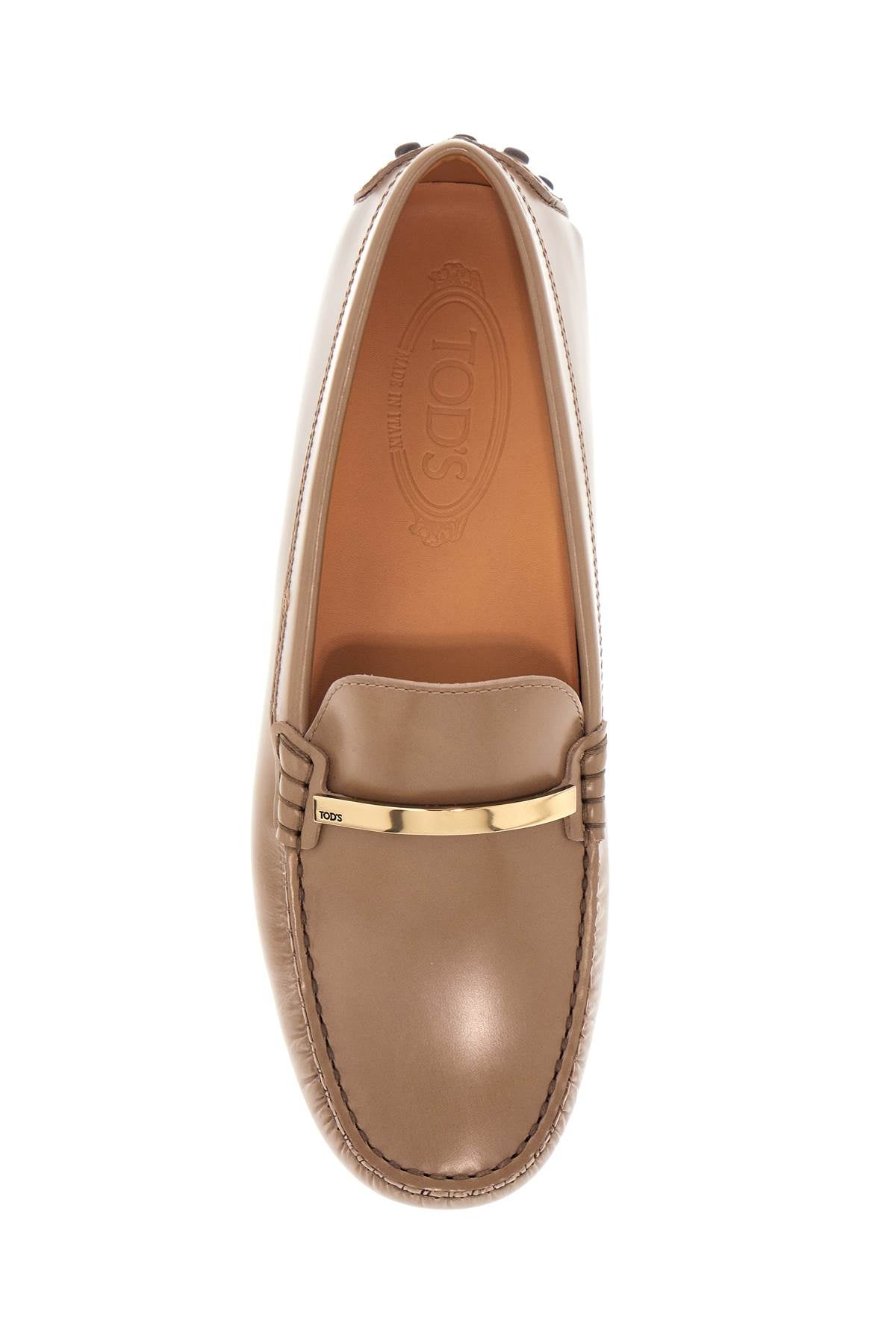 Cappuccino Leather Driving Moccasin  - Beige