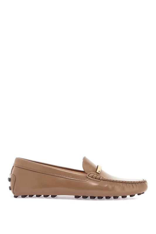 Cappuccino Leather Driving Moccasin  - Beige