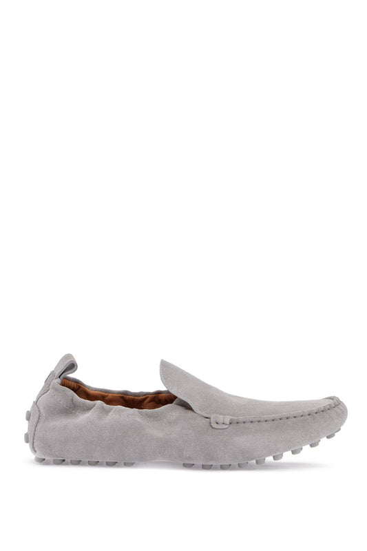 Light Gray Calfskin Women's Loafers  - Grey