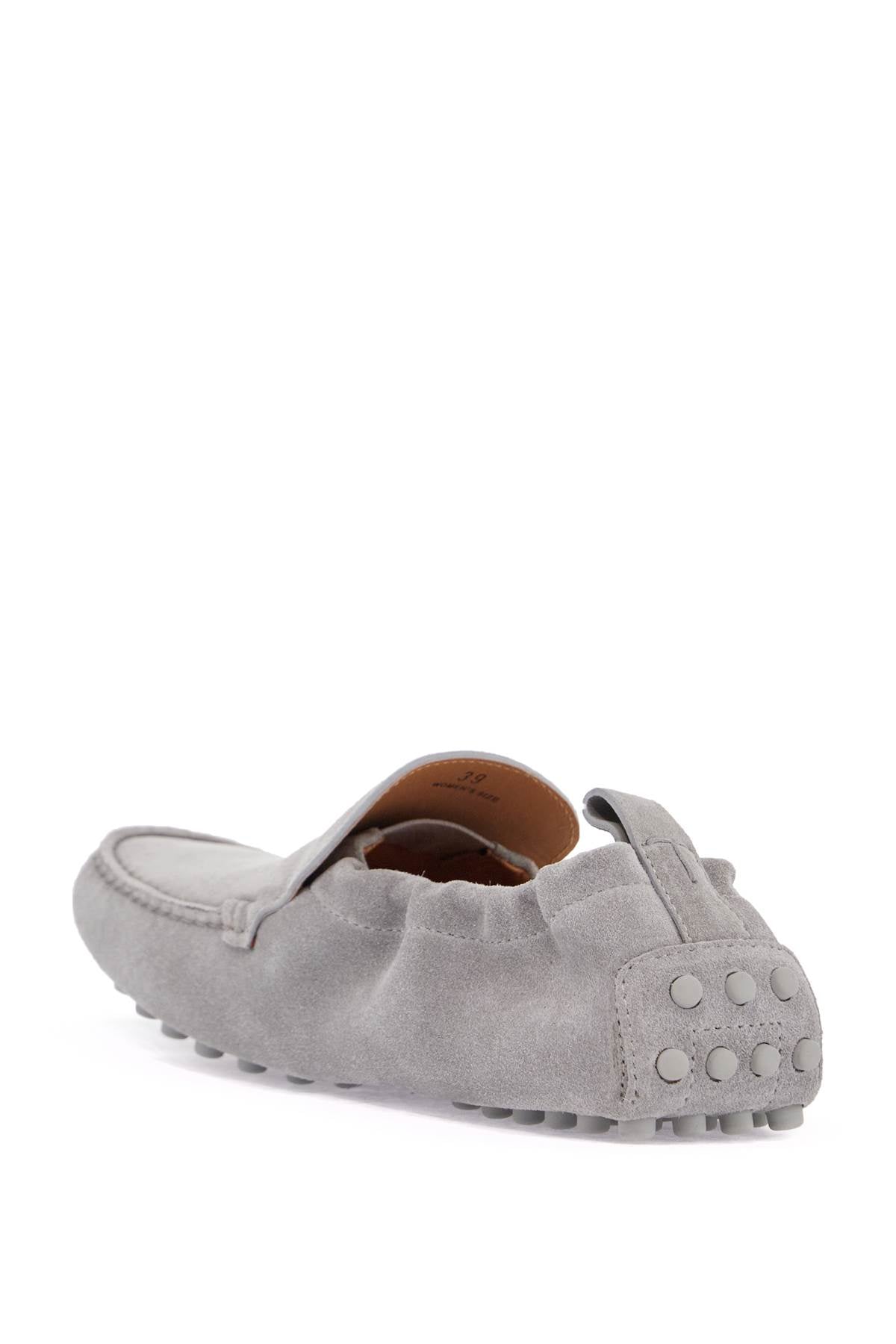 Light Gray Calfskin Women's Loafers  - Grey